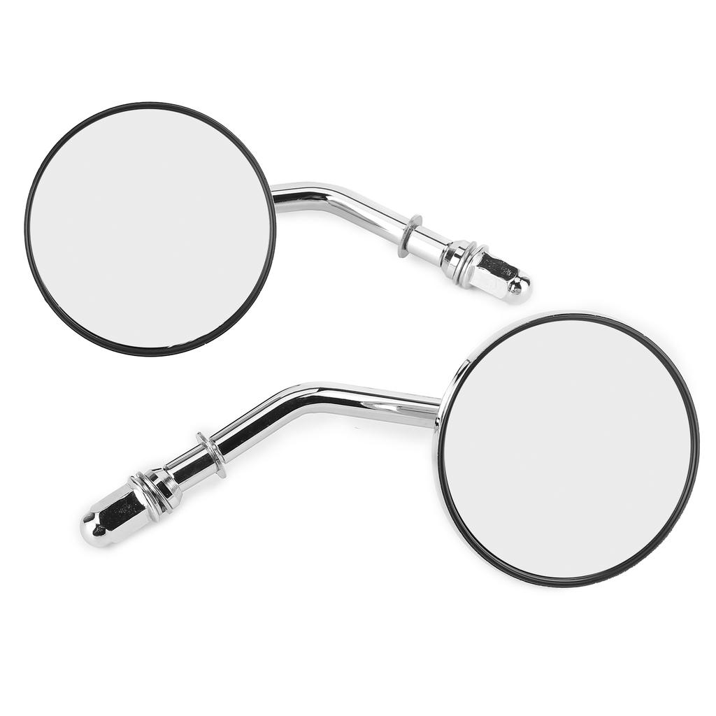 2pcs Motorcycle Handlebar Mirrors Rearview End Bar Foldable Round 360 degrees  Adjustable