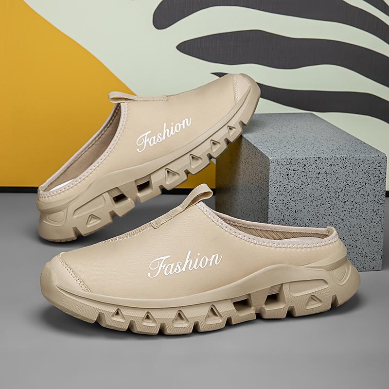 

Модные черные мужские полушлепанцы летние дышащие сетчатые мужские туфли уличные повседневные туфли для ходьбы большой размер 46 плоские легкие сетчатые сандалии 39 жёлтый