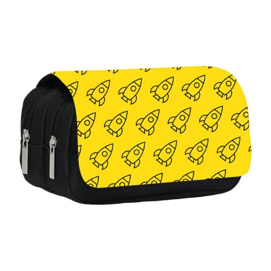 Pencil Case High Capacity Waterproof Double-layer Cartoon Flip Starry Sky Astronaut Pen Bag School