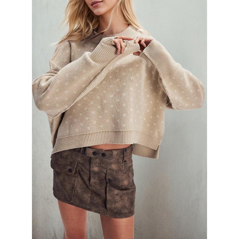 YYFS Women's Fashion Casual Fall Winter Love Letter Print Long Sleeve O-Neck Tops Women's Clothing Woolen Knitwear Sweaters