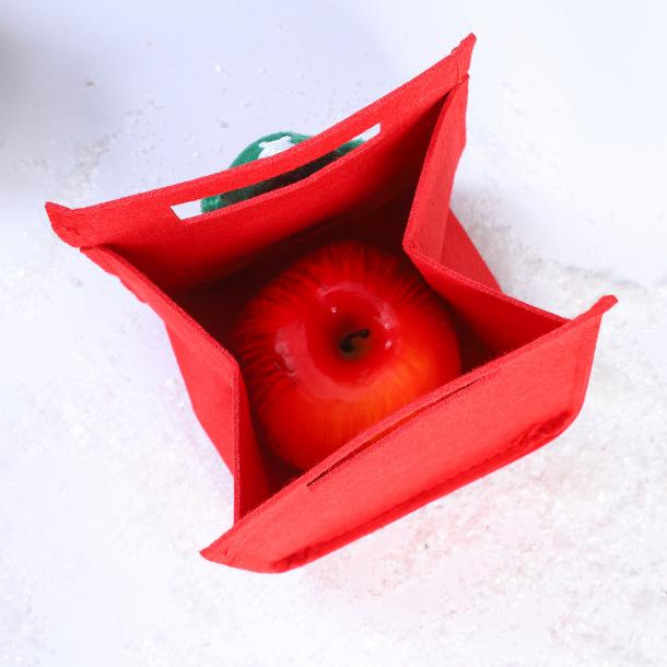 Eco-Friendly Santa Felt Bag Recycled Handbag for Christmas Eve Apple Candy Gift-Easter Promotion
