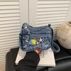 Bestickte Handytasche Jeans-Tasche Damen Umhängetasche