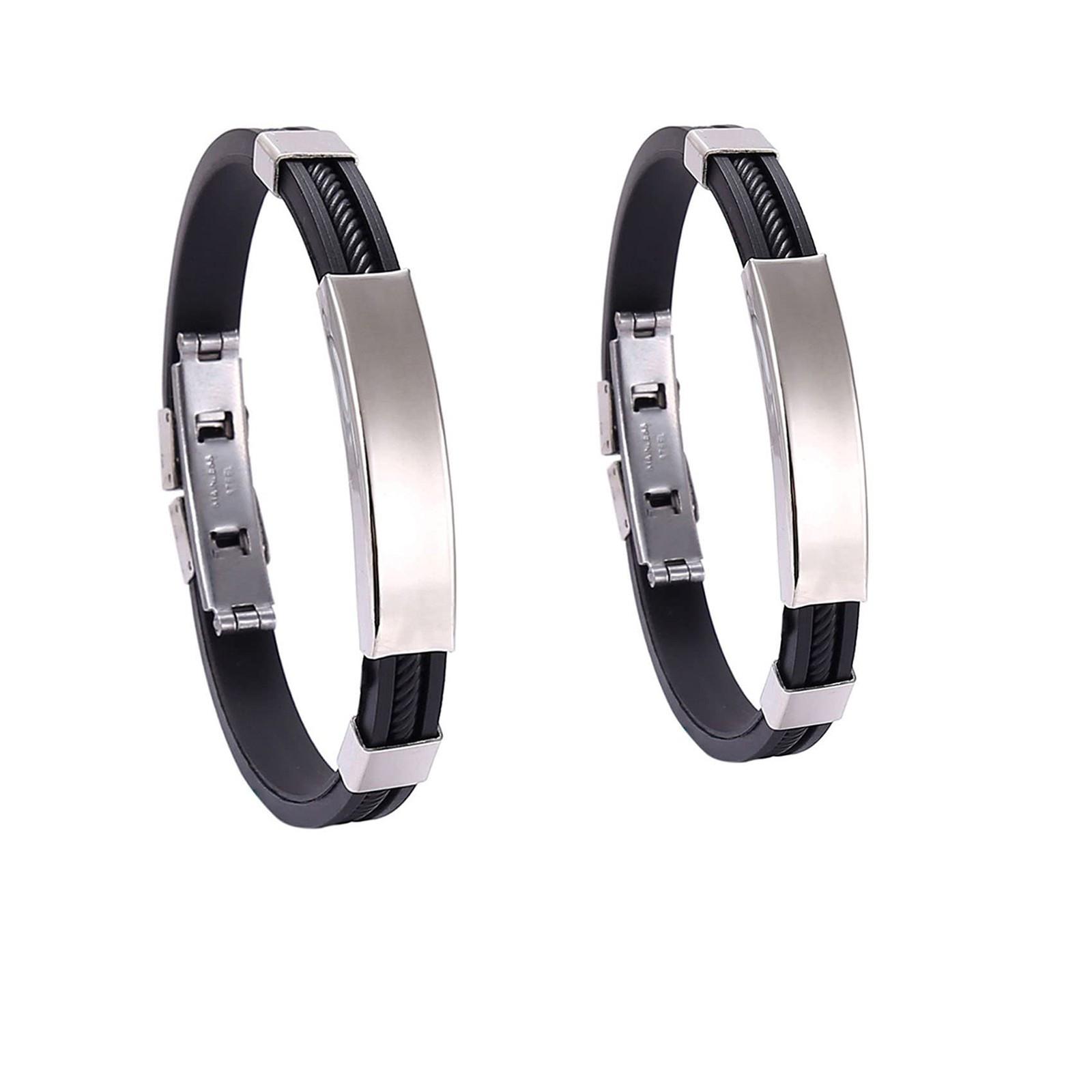 

Титановый браслет для детоксикации лимфы, регулируемый браслет для мужчин и женщин One Size чёрный