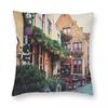 Bruges Belgium Square Pillowcase Polyester Linen Velvet Printed Zip Decorative Sofa Cushion Cover X