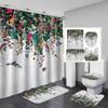 Plant Series Punch-Free Bathroom Shower Curtain