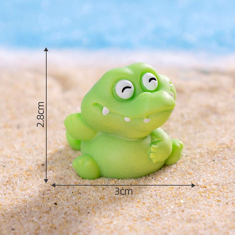 

Мультяшный милый крокодил маленькая статуэтка мультяшный микропейзаж фигурки украшения забавные креативные миниатюры домашнее украшение подарки