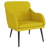 351441 vidaXL Fauteuil Jaune 63x76x80 cm Velours