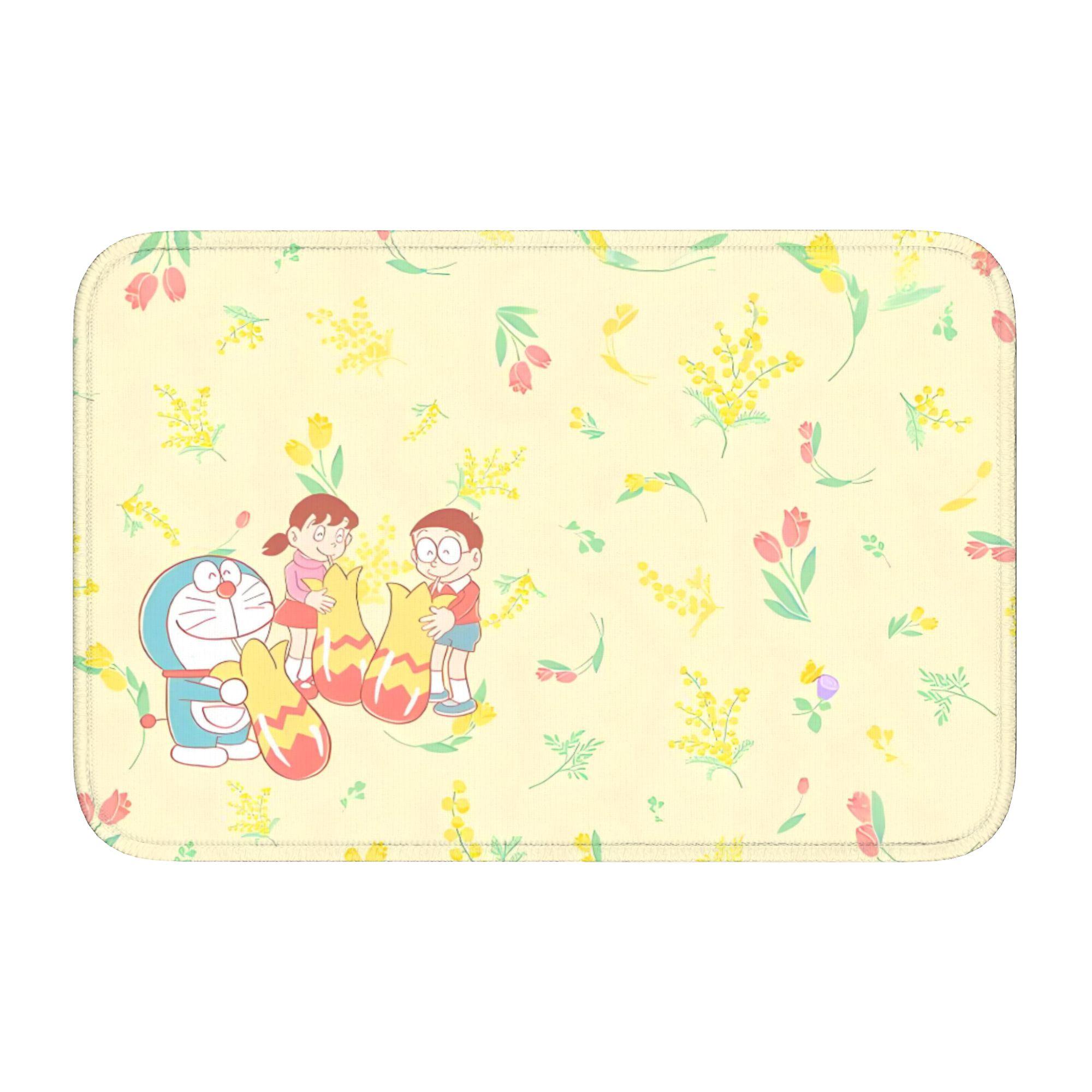 

D-Doraemons Cartoon Front Door Mat Anti-Slip Indoor Welcome Waterproof Doormat Living Room Entrance Rug Carpet Footpad 60cm x 90cm