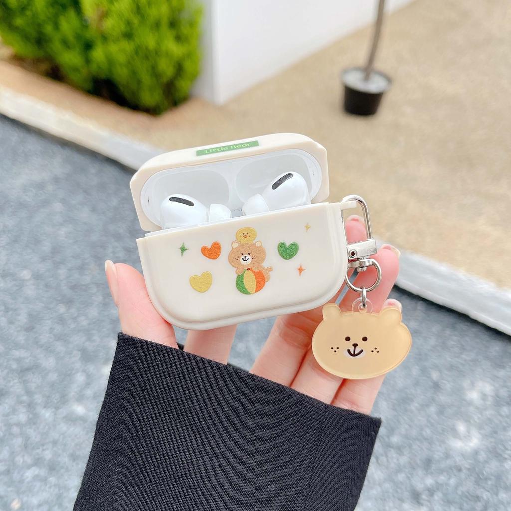 Přívěšek na klíče Love Stars Duck Bezdrátová náhlavní souprava Bluetooth nabíjecí krabička pro Apple Airpod Pro 2 1 3 silikonové pouzdro na sluchátka