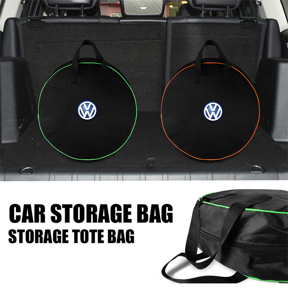 Valve Stems Caps Car Styling Trunk Storage Bag Organizer For Volkswagen VW Rline R Golf Passat CC Polo Touran Beetle Touareg Jet