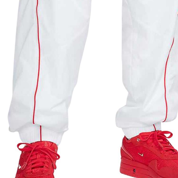 Nike X Jacquemus Kollaboration Bequeme Atmungsaktive Leichte Hautfreundliche Gestrickte Sporthose Unisex Unterteile Weiß University-Rot FV5702-100