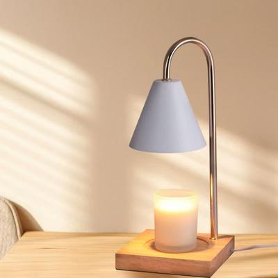 Aroma Diffuser Candle Warmer Lamp Desk Lamp Solid Wood Base Candle Melt Warmer EU Plug Aromatherapy Wax Melting Light Indoor