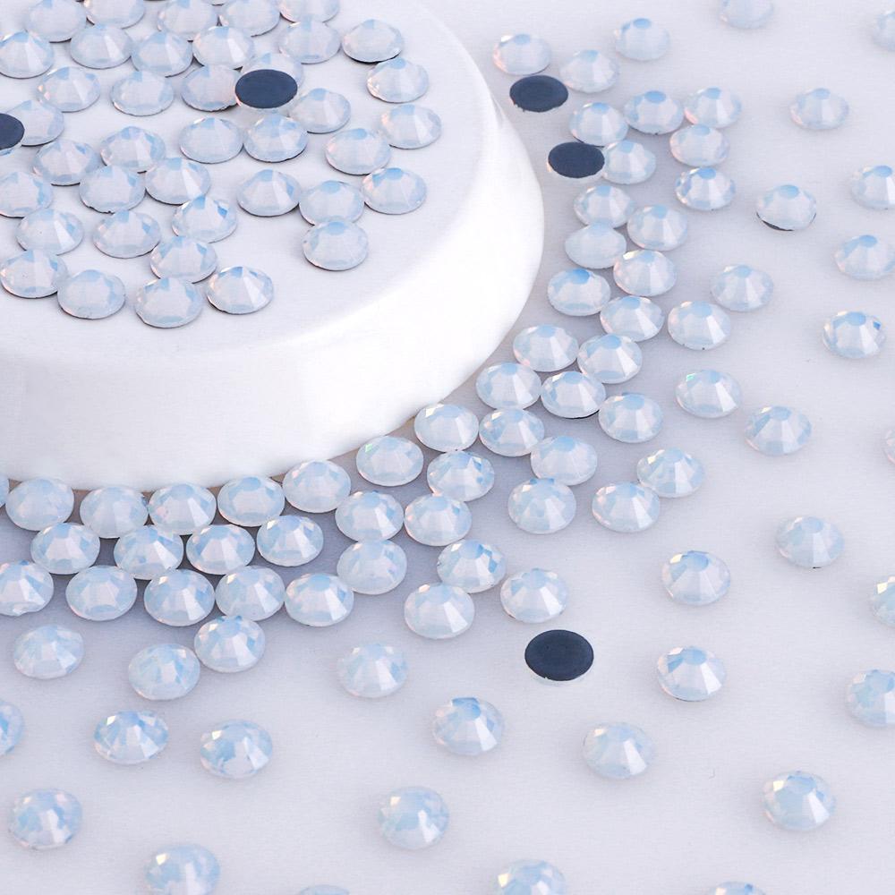 QIYI  Glass Flatback Round Rhinestones 2058 12 Facets Hotfix Bulk Rhinestone for  Shoes Garment  Nail Art Craft