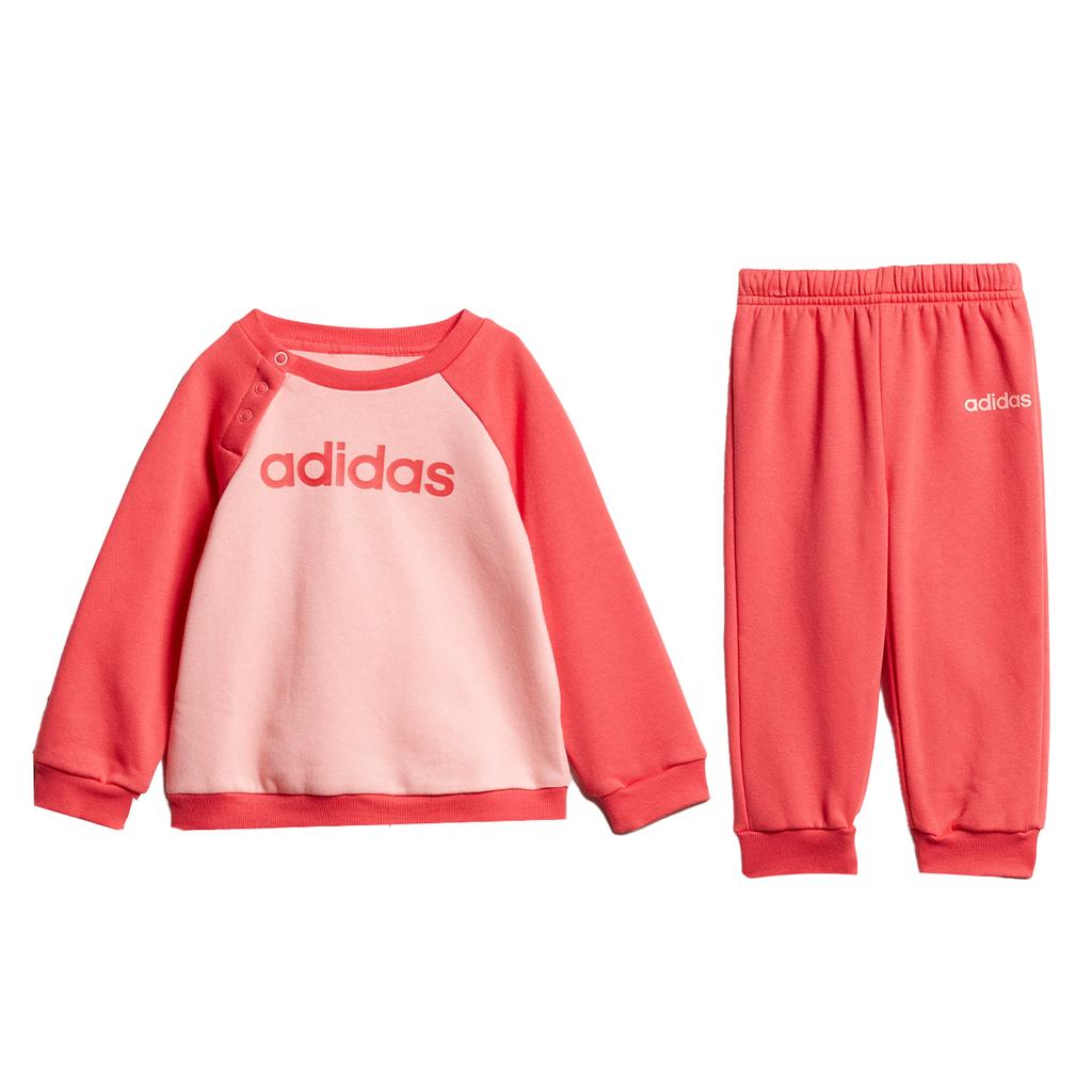 adidas Thermoleinen Bequemes Sweatshirt Einfache Vielseitige Hose Freizeit Sportbekleidung Rosa Säugling Und Kleinkind FM6574