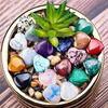 20Mm Mini Stone Heart Shape Crystal Home Decoracion Statue Natural Rose Quartz Reiki Healing Gemstone Pocket Gift Massage 5Pcs