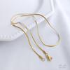 18K Gold-Plated Titanium Steel Snake Bone Necklace - Women's Minimalist Choker