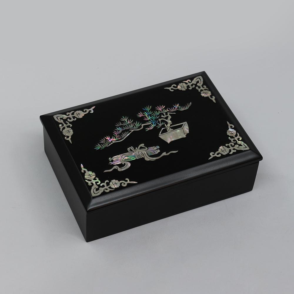 Handmade Lacquer Jewelry Box Small Size Chinese Style for Cards Accessories