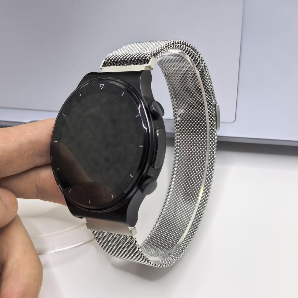 Huawei GT6/GT5/GT4 e Samsung Watch5 Pro Cinturino Magnetico in Metallo Milanesse
