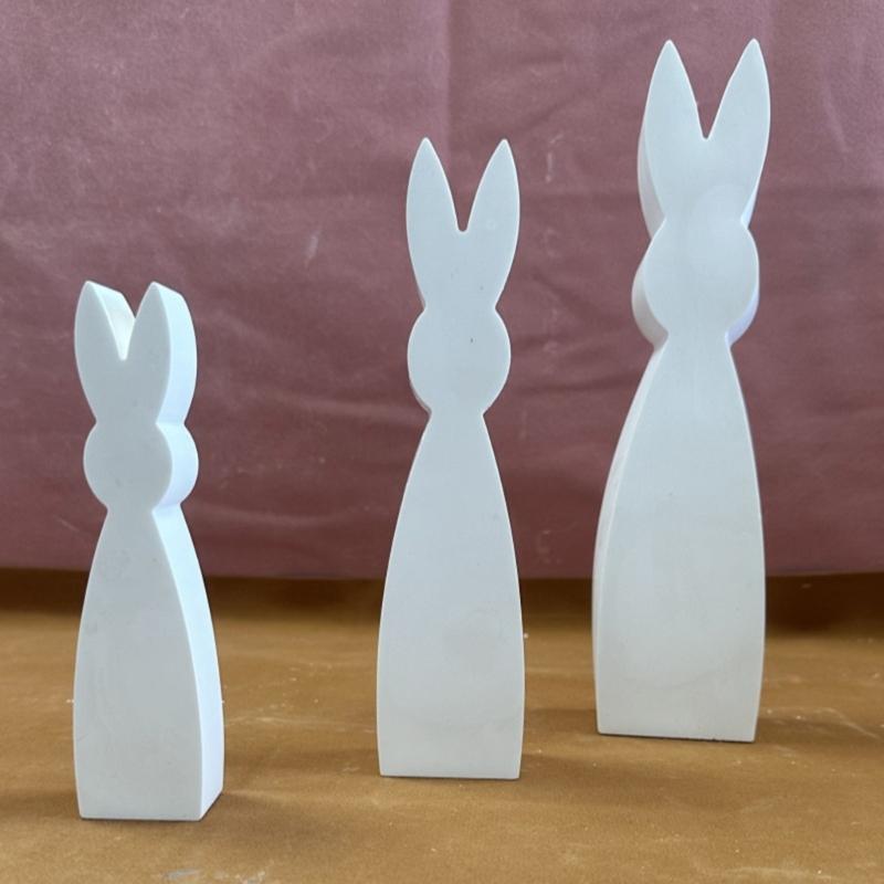 Easter Rabbit Resin Mold 3D Bunnies Resin Mold for DIY Easter Decoration Easter Gift Gypsum Ornament Epoxy Resin Casting