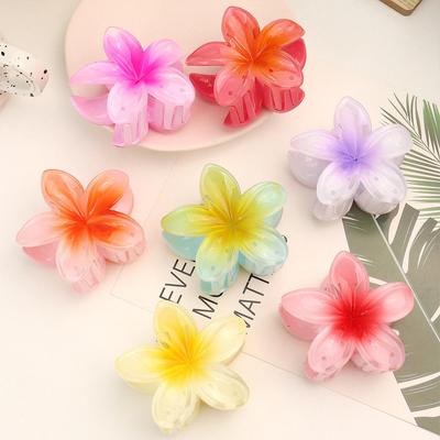 Romantic Frangipani Hair Clips for Women - Elegant European & American Flower Hair Accessories.