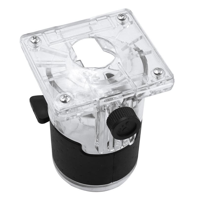 Transparent Woodworking Trimmer Guide Base and Protection Cover Set