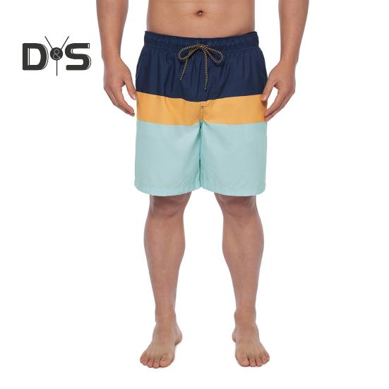 Men Shorts 3D Printing Design Elastic Waist Breathable Quick Dry Stretch Swim Trunks Beach Shorts with Adjustable Drawstring