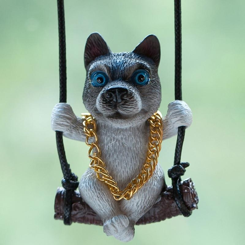 Fun Dog Expression Car Hanging Decoration Multiple Styles Resin Craft Safe Dashboards Decoration Present for Driver