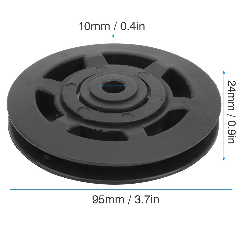 10Pcs/Set 95MM Universal Nylon Bearing Pulley Wheel Replacement Gym Fitness Equipment