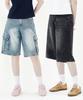 ULIFEZIP [Set] Kota Women'S Washed 3/4 Length Bermuda Denim Pants 3 Colors [Ulzd_9806] (A Type)