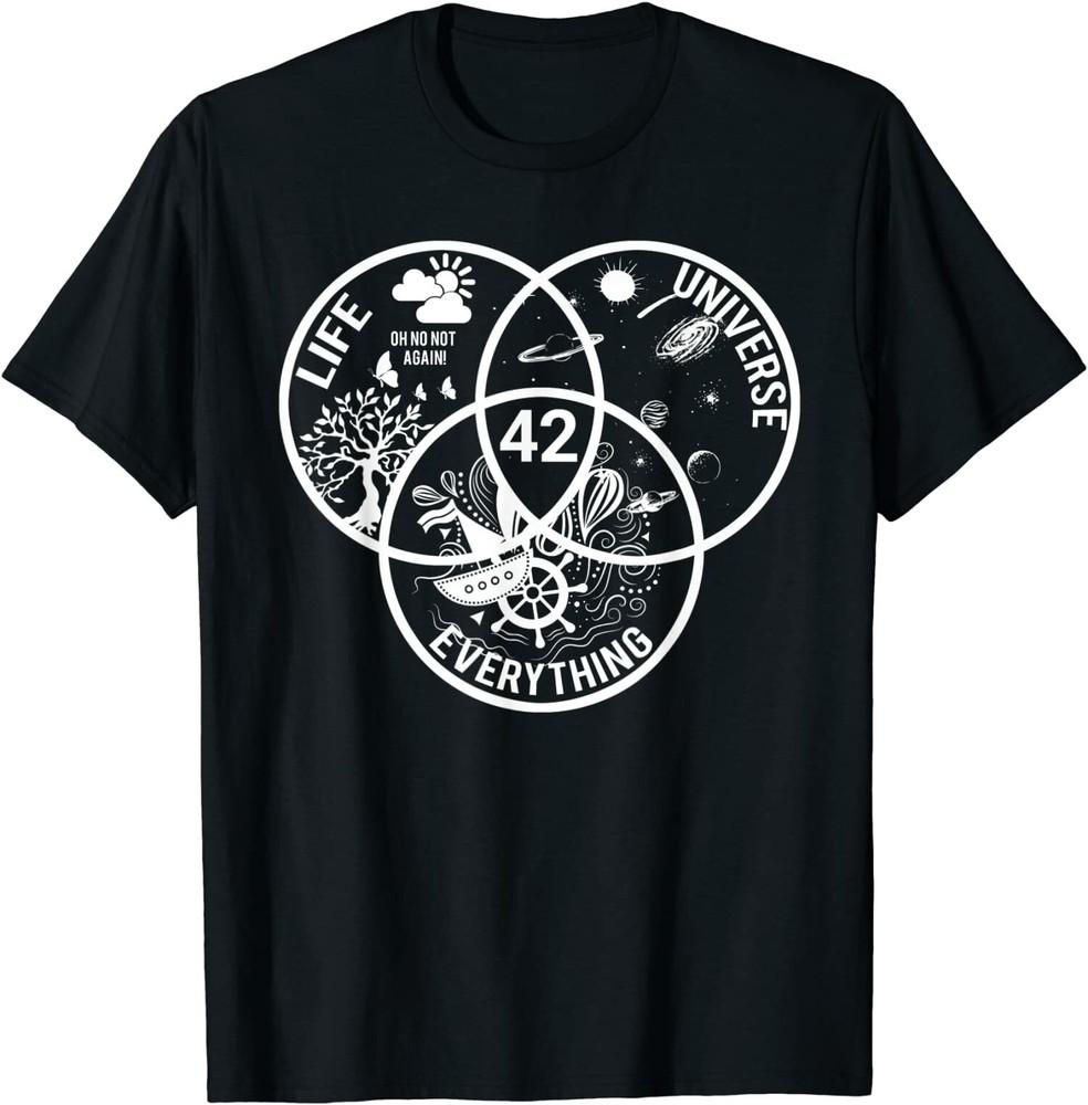 

NEW LIMITED 42 the answer to life the universe and everything T-Shirt Size S-5XL Unisex T-Shirt M