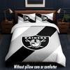 Las Vegas Raiders Design Bed Bedding Set 1 Duvet Cover + 2 Pillowcases Soft Breathable Household Bed Linens