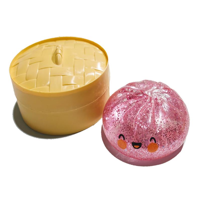

Glitter Crystal Dumpling Squishy Box Sensory Squeeze Toy for Stress Relief Colorful Glittery Dough Ball Fidget Toy Gift Present