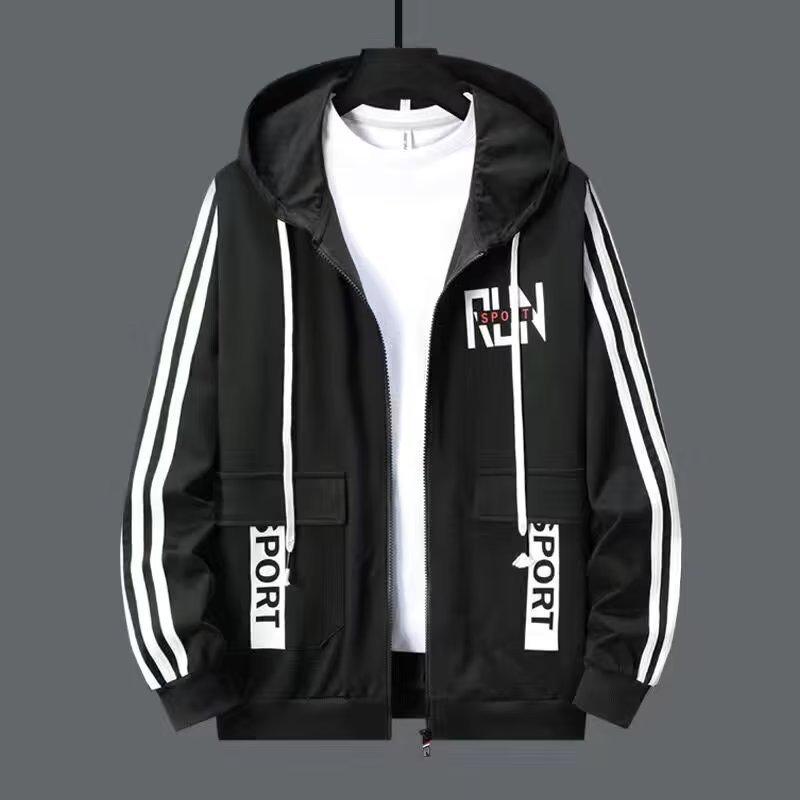 Men's Trendy Hooded Cardigan - Casual Loose Fit Sweatshirt for Spring & Autumn