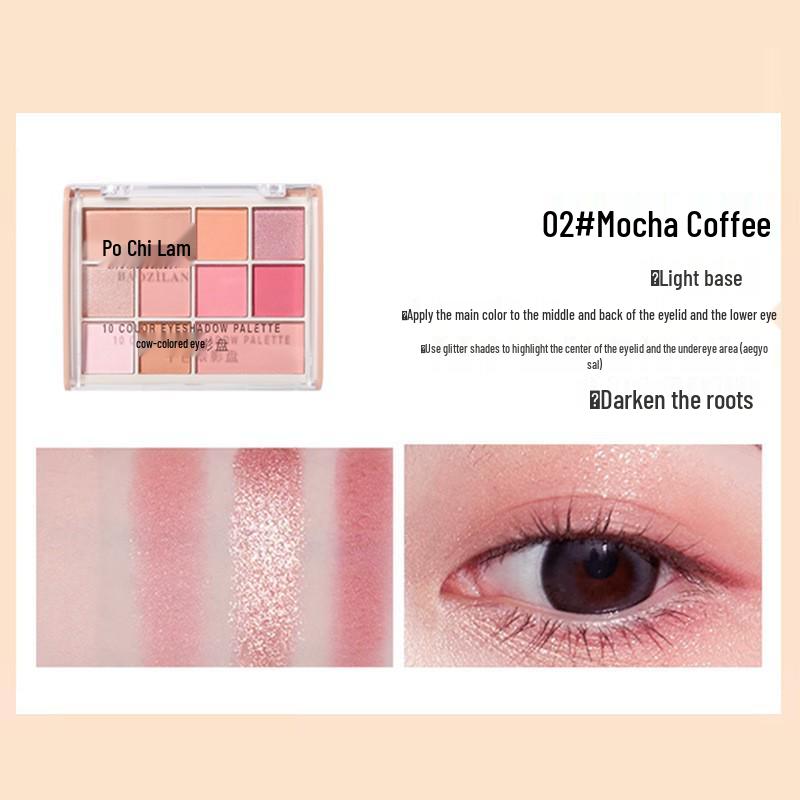 Versatile Multi-Color Eyeshadow Palette: Contour, Highlight & Matte Shimmer Earth Tones