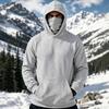 Men's Hooded Pullover Sweatshirt with Face Long Sleeve Casual Top
