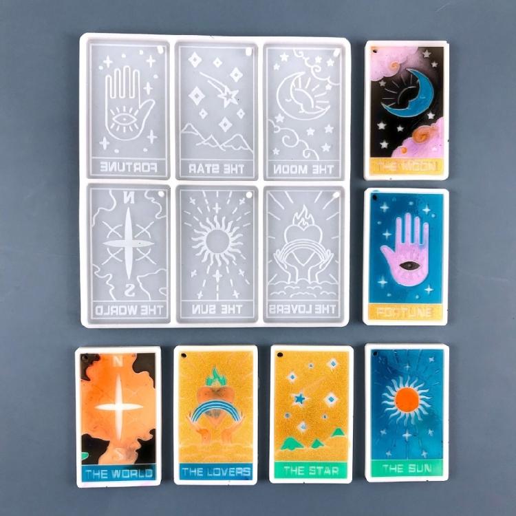Card Board Set Epoxy Mold Handcraft Chess Entertainment Production Tools for DIY