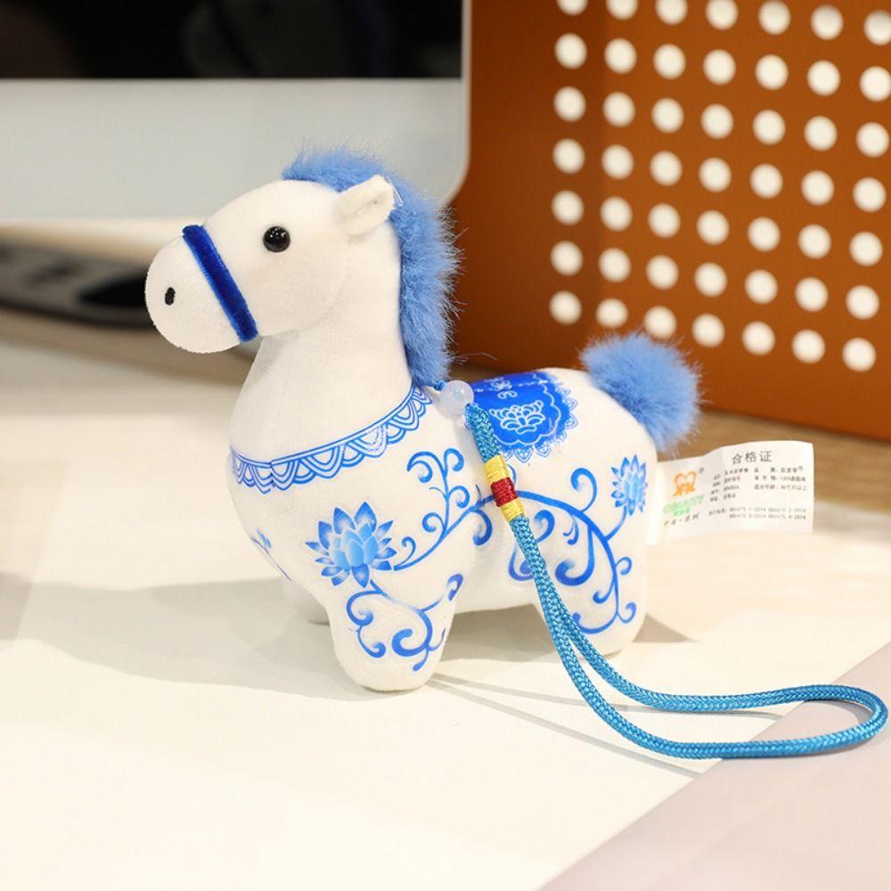 Cute Stuffed Animal Horse Kawaii Zodiac Pony Figurine Plush Horse Doll Pendant Chinese Zodiac