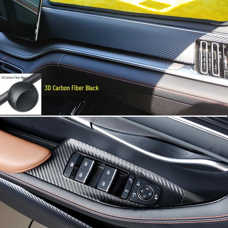 BYD Song Plus Interior Stickers: Carbon Fiber Anti-Scratch Console Gear Shift Wrap (Fits 20 Models)