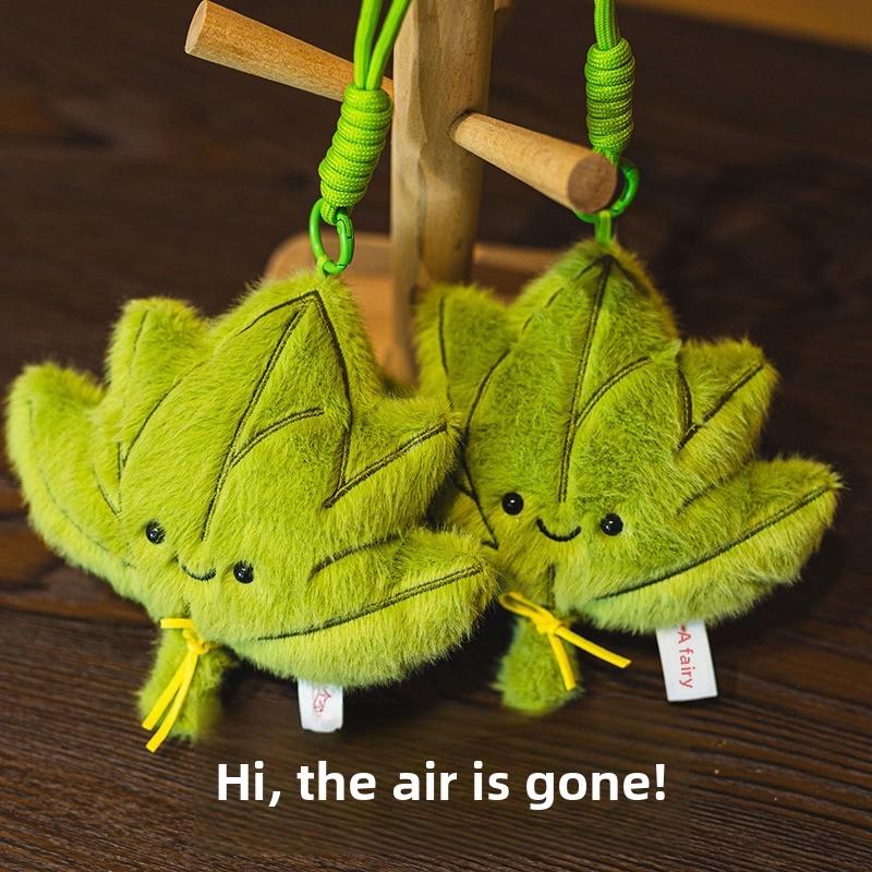 Yuzu Leaf Plush Toy With Pp Cotton For Autumn Decor And Gift Collection