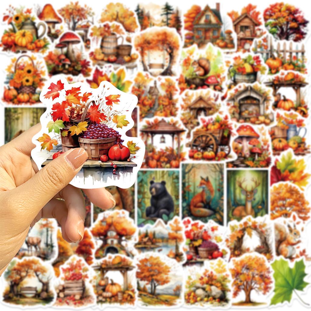 50-100PCS Cartoon Retro Forest Squirrel Graffiti Stickers Decorative Guitar Notebook Luggage DIY Waterproof