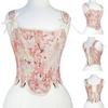 Tie Up Corset TankTop for Women Slimming Body Shaper LaceUp Tied Waist Trainer Girdle Teens Girl French Style Bustier