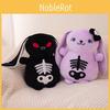 Purple Black Skull Rabbit Plush Toy Stuffed Animal Doll Bedroom Decoration Gift