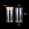 6 Pieces 100ml Size 47x90mm Transparent Glass Bottles with Bamboo Caps for Wedding Gift Crafts