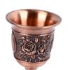 Vintage Metal Wine Glass Embossed Decorative Retro Metal Goblets for Home Bar 2pcs Rose Gold