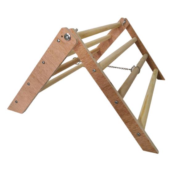 Snadno instalovatelné bidlo pro papouška, užitečný kreativní protiskluzový dřevěný stojan pro domácí mazlíčky a kuřata