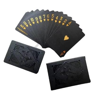 Černé zlato Balíček z plastu Vodotěsná hrací karta Skupina Pokerový oblek Kreativní Kouzelná stolní hra Sbírání Hračka Zábava Dárek