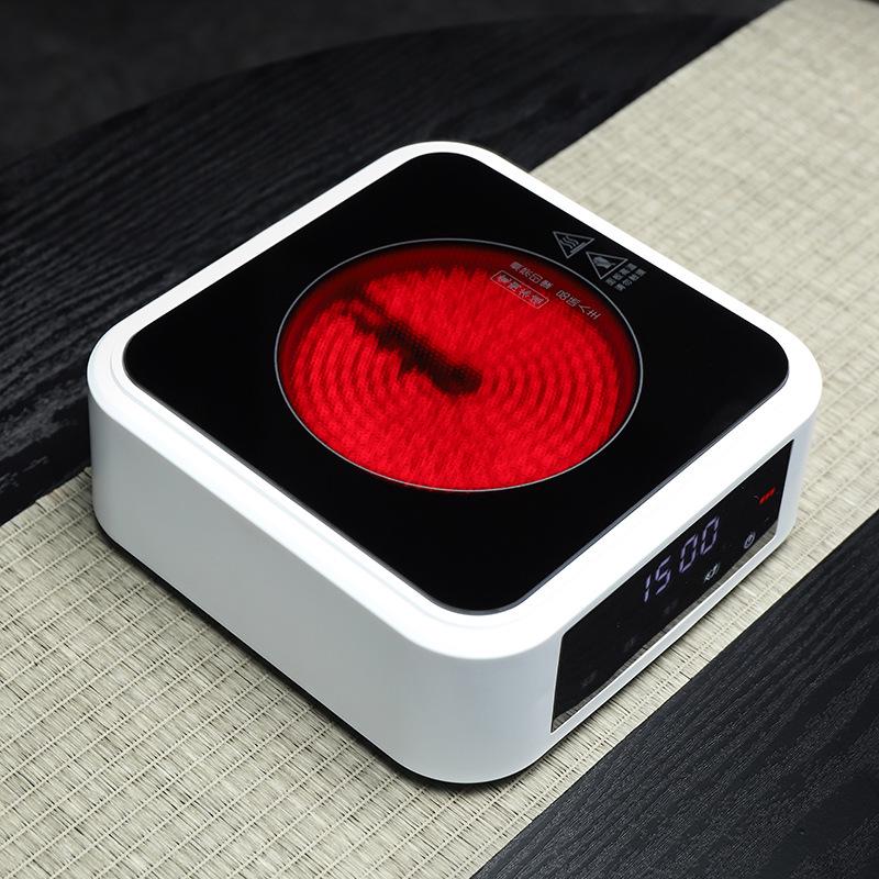 

Compact Electric Tea Cooker with Silent Ceramic Stove for Glass or Iron Kettle