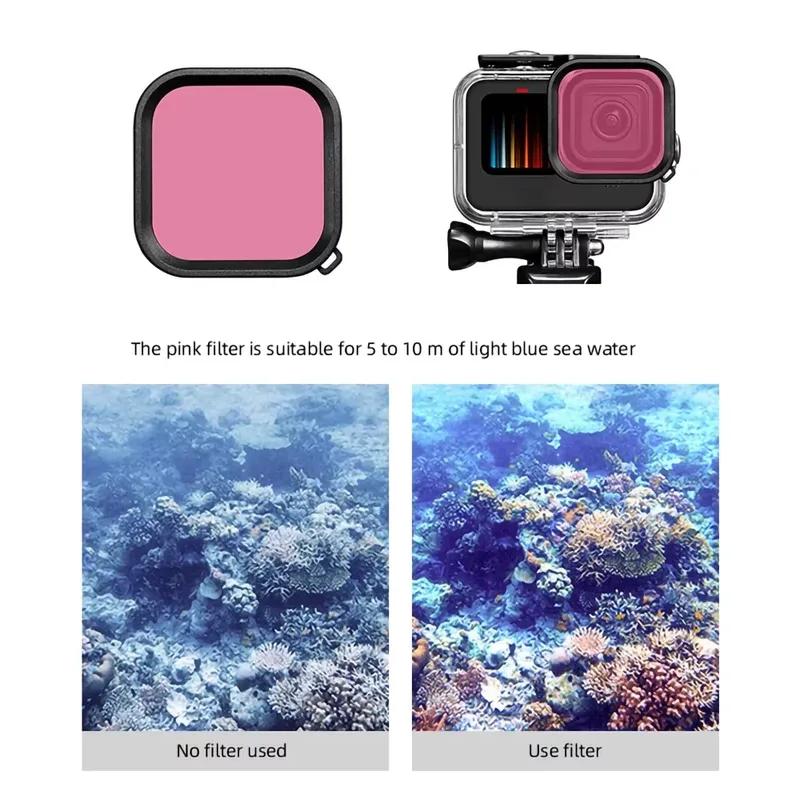 Hero 13/12 Waterproof Case Housings Diving Filter Underwater Dive Shell For GoPro Hero 13 12 11 10 9 Action Camera Accessories