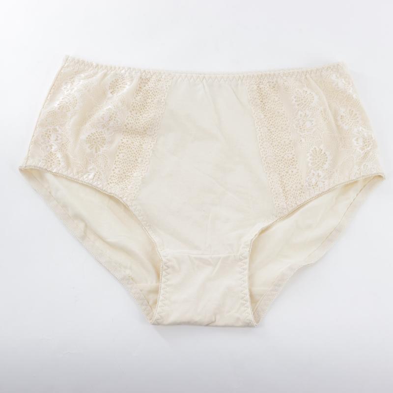 Women Plus Size Thin Panties Sexy Lace Middle Waist Comfortable Breathable Brief 1Xl 2Xl 3Xl - T025