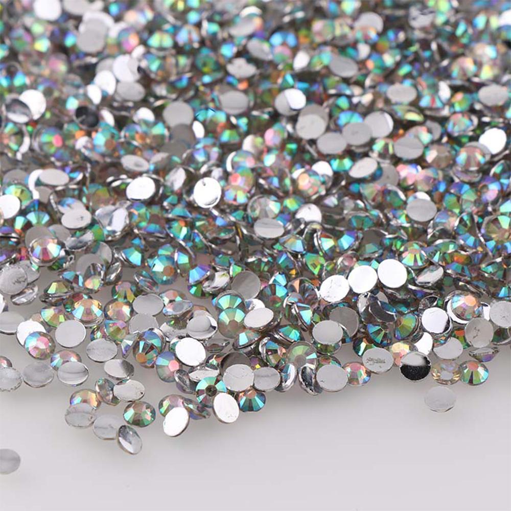 1000pcs Non Hot Fix Rhinestones 2/3/4mm Round Resin Flatback Crystal Rhinestone DIY Nail Art Jewelry Garment Decorations Glue On